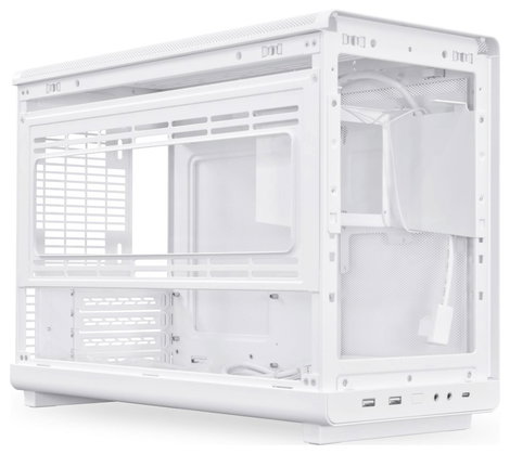 Lian Li Lian Li DAN Cases A3-mATX Wood Edition PC-Gehäuse, Micro-ATX - Buche, weiß Mikro torony Ház, 4. kép