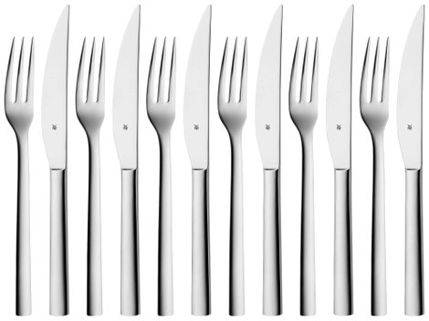 WMF 3201002518 Steak evőeszköz készlet steak kések 6 személyes Nuova 12 darabos speciális penge acél