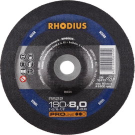 Rhodius 208124 RS22 Csiszolókorong Acél, Öntvény 10 db