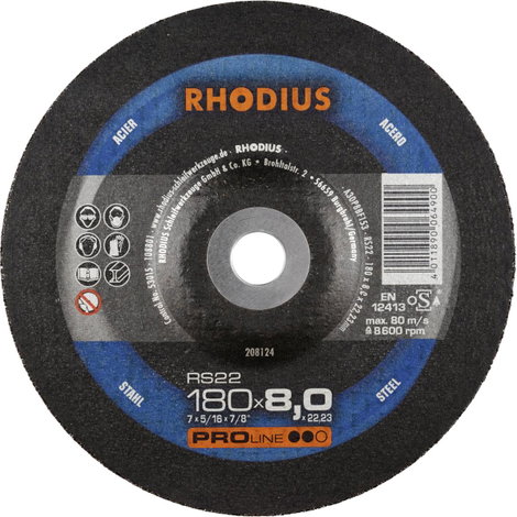 Rhodius 208124 RS22 Csiszolókorong Acél, Öntvény 10 db 2. kép