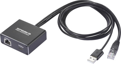 SpeaKa Professional SP-GNS-200 Hálózati adapter/hub 1 GBit/s USB-C®, RJ45