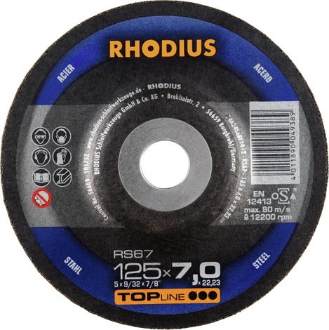 Rhodius 200141 RS67 Csiszolókorong Acél 25 db 2. kép