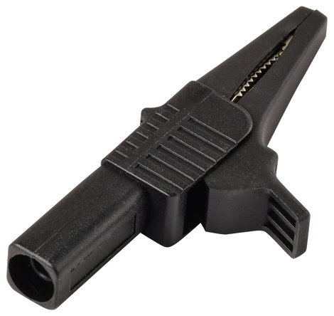 VOLTCRAFT MSK-125 sw Krokodilcsipesz Dugaszoló csatlakozó, 4 mm CAT II 300 V Fekete 2. kép