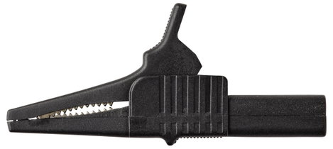 VOLTCRAFT MSK-125 sw Krokodilcsipesz Dugaszoló csatlakozó, 4 mm CAT II 300 V Fekete 3. kép