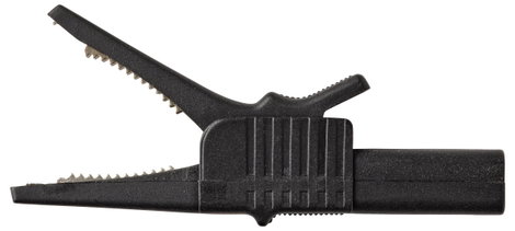 VOLTCRAFT MSK-125 sw Krokodilcsipesz Dugaszoló csatlakozó, 4 mm CAT II 300 V Fekete 4. kép