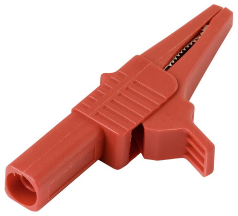 VOLTCRAFT MSK-125 rot Krokodilcsipesz Dugaszoló csatlakozó, 4 mm CAT II 300 V Piros 2. kép
