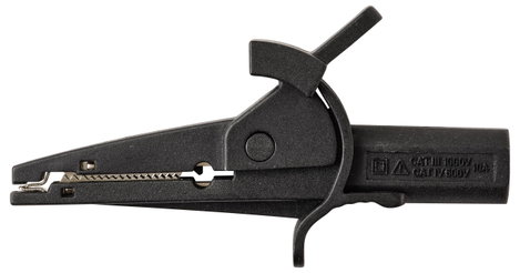 VOLTCRAFT MSK-130 sw Krokodilcsipesz Dugaszoló csatlakozó, 4 mm CAT IV 600 V, CAT III 1000 V Fekete 3. kép