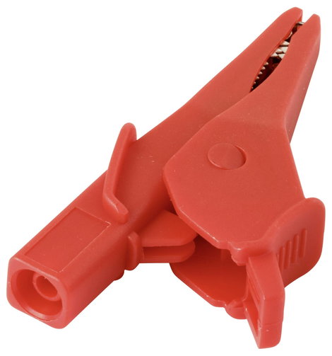 VOLTCRAFT MSK-135 rot Krokodilcsipesz Dugaszoló csatlakozó, 4 mm CAT IV 600 V, CAT III 1000 V Piros 2. kép