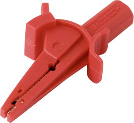 VOLTCRAFT MSK-130 rot Krokodilcsipesz Dugaszoló csatlakozó, 4 mm CAT IV 600 V, CAT III 1000 V Piros