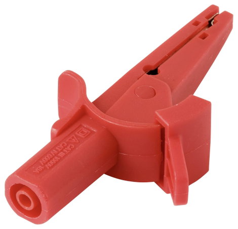 VOLTCRAFT MSK-130 rot Krokodilcsipesz Dugaszoló csatlakozó, 4 mm CAT IV 600 V, CAT III 1000 V Piros 2. kép