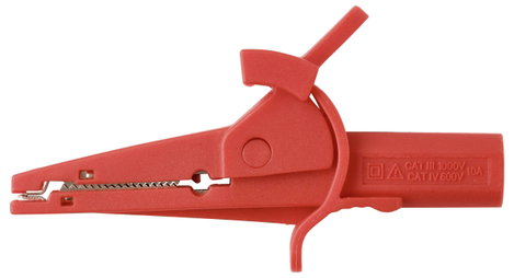 VOLTCRAFT MSK-130 rot Krokodilcsipesz Dugaszoló csatlakozó, 4 mm CAT IV 600 V, CAT III 1000 V Piros 3. kép