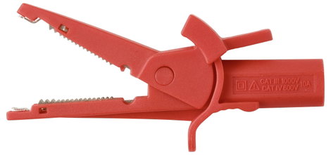 VOLTCRAFT MSK-130 rot Krokodilcsipesz Dugaszoló csatlakozó, 4 mm CAT IV 600 V, CAT III 1000 V Piros 4. kép