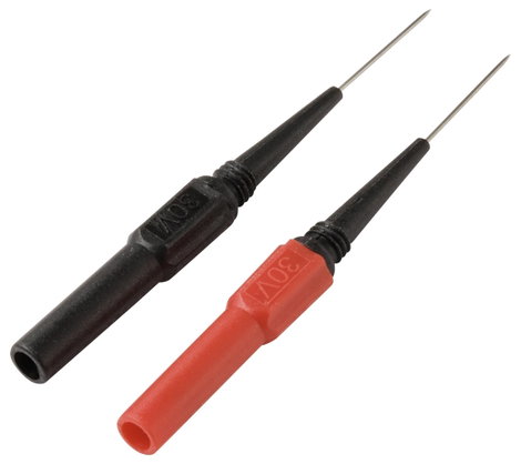 VOLTCRAFT MMS-130 Mérőcsipesz Dugaszoló csatlakozó, 4 mm Fekete, Piros 1 készlet 2. kép
