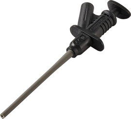VOLTCRAFT MSK-122 sw Biztonsági csíptetős mérőhegy Dugaszoló csatlakozó, 4 mm CAT II 1000 V Fekete