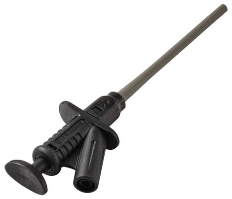 VOLTCRAFT MSK-122 sw Biztonsági csíptetős mérőhegy Dugaszoló csatlakozó, 4 mm CAT II 1000 V Fekete 2. kép