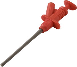 VOLTCRAFT MSK-122 rot Biztonsági csíptetős mérőhegy Dugaszoló csatlakozó, 4 mm CAT II 1000 V Piros