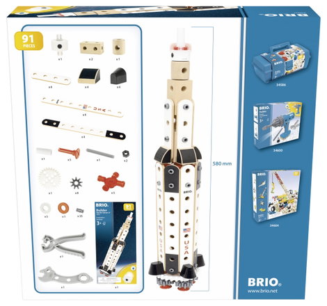 Brio Építőelem készlet Constructor Építőelemek száma: 91 Korosztály: 3 éves kortól 2. kép