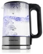 GourmetMaxx GOURMETmaxx Glas-Wasserkocher LED 1,7l 2200W Edelstahl/schwarz kabellos Vízforraló Vezet 2. bélyegkép