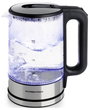 GourmetMaxx GOURMETmaxx Glas-Wasserkocher LED 1,7l 2200W Edelstahl/schwarz kabellos Vízforraló Vezet 3. bélyegkép