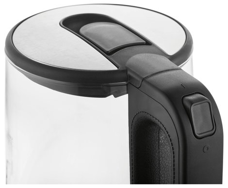 GourmetMaxx GOURMETmaxx Glas-Wasserkocher LED 1,7l 2200W Edelstahl/schwarz kabellos Vízforraló Vezet 5. kép
