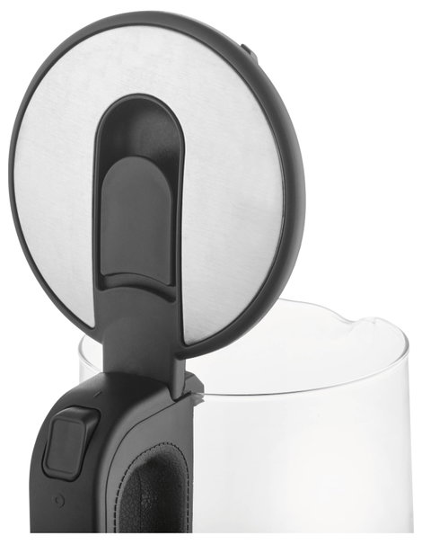 GourmetMaxx GOURMETmaxx Glas-Wasserkocher LED 1,7l 2200W Edelstahl/schwarz kabellos Vízforraló Vezet 6. kép