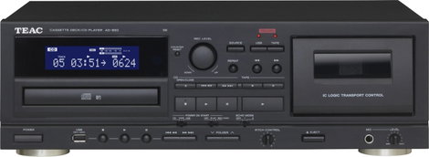 TEAC AD-850-SE CD/Cassette/USB Black EU/UK CD lejátszó Fekete USB, CD lejátszó