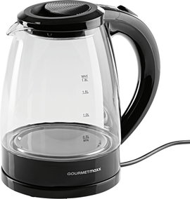 GourmetMaxx Vízforraló Fekete Tartalom: 1.8 l
