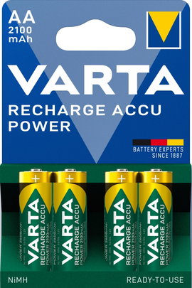 Ceruza akku AA, NiMH, 1,2V 2100 mAh, 4 db, Varta Ready2Use LR06, AA, LR6, AAB4E, AM3, 815, E91, LR6N