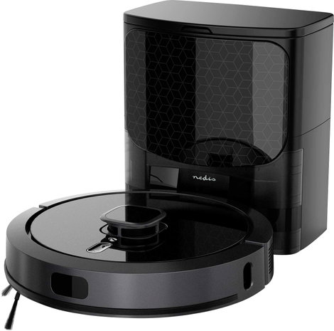 Nedis WIFIVCL002CBK Porszívó és felmosó robot Fekete Kompatibilis az Amazon Alexa-val, Kompatibilis