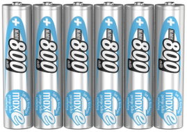 Mikroceruza akku AAA NiMH, 1,2V 800 mAh, 6 db, Ansmann maxE HR3, HR03, UO100557, DC2400, DC2400B4N, 