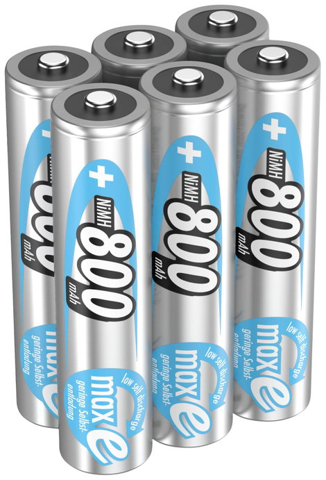 Mikroceruza akku AAA NiMH, 1,2V 800 mAh, 6 db, Ansmann maxE HR3, HR03, UO100557, DC2400, DC2400B4N, 9. kép