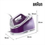 Braun IS 1514 VI 0128807002 Gőzölős vasalóállomás 2200 W Fehér, Lila 3. bélyegkép