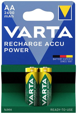 Ceruza akku AA, NiMH, 1,2V 2600 mAh, 2 db, Varta Ready2Use LR06, AA, LR6, AAB4E, AM3, 815, E91, LR6N