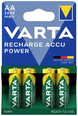 Ceruzaakku készlet AA, NiMH, 1,2V 2600 mAh, 4 db, Varta Ready2Use LR06, AA, LR6, AAB4E, AM3, 815, E9