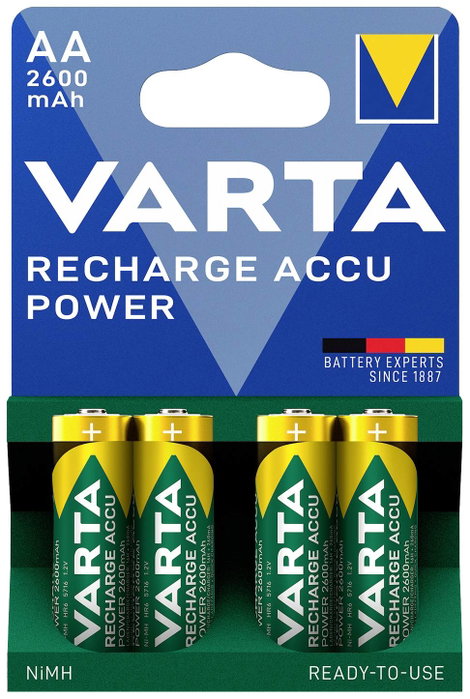 Ceruzaakku készlet AA, NiMH, 1,2V 2600 mAh, 4 db, Varta Ready2Use LR06, AA, LR6, AAB4E, AM3, 815, E9