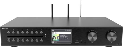 Telestar TOP 550 Schwarz HiFi tuner Fekete Internetrádió, Bluetooth®, CD lejátszó, DAB+, USB