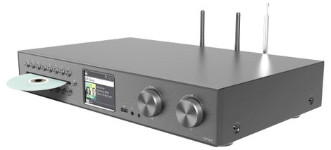 Telestar TOP 550 Schwarz HiFi tuner Fekete Internetrádió, Bluetooth®, CD lejátszó, DAB+, USB 2. kép