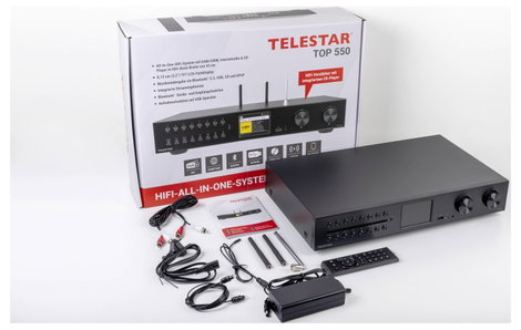 Telestar TOP 550 Schwarz HiFi tuner Fekete Internetrádió, Bluetooth®, CD lejátszó, DAB+, USB 7. kép