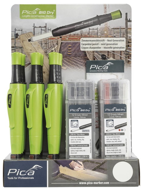 Alarm Werkzeuge 56036655 Ács ceruza Pica BIG DRY grafit hosszúságú 202 mm Ácsceruza 2. kép