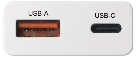 VOLTCRAFT UC-1C1A25W01 USB-s töltőkészülék 25 W 1x USB-A, 1x USB-C® Fast Charge, Power Delivery 3.0 2. kép