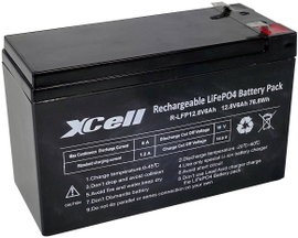 XCell 12.8-6 Speciális akku LiFePo tömb Laposérintkezős dugó LiFePO 4 12.8 V 6000 mAh