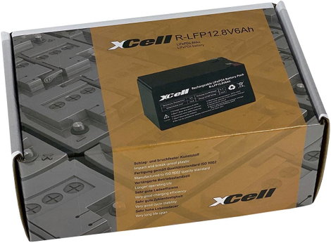 XCell 12.8-6 Speciális akku LiFePo tömb Laposérintkezős dugó LiFePO 4 12.8 V 6000 mAh 2. kép