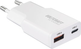 VOLTCRAFT UC-1C1A20W01 USB-s töltőkészülék 20 W 1x USB-A, 1x USB-C® Fast Charge, Power Delivery 3.0 
