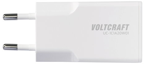 VOLTCRAFT UC-1C1A20W01 USB-s töltőkészülék 20 W 1x USB-A, 1x USB-C® Fast Charge, Power Delivery 3.0 3. kép