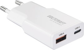 VOLTCRAFT UC-1C1A30W01 USB-s töltőkészülék 30 W 1x USB-A, 1x USB-C® Fast Charge, Power Delivery 3.0 