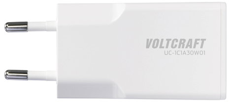 VOLTCRAFT UC-1C1A30W01 USB-s töltőkészülék 30 W 1x USB-A, 1x USB-C® Fast Charge, Power Delivery 3.0 3. kép