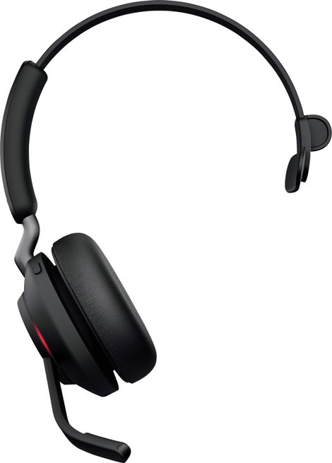 Jabra Evolve2 65 monaural On Ear headset Bluetooth® Mono Fekete Hangerő szabályozás, Elemtöltés kije 2. kép