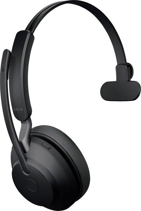 Jabra Evolve2 65 monaural On Ear headset Bluetooth® Mono Fekete Hangerő szabályozás, Elemtöltés kije 4. kép