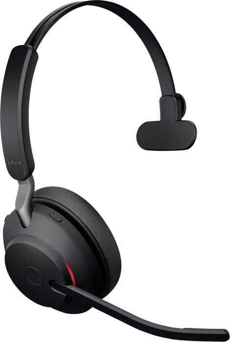 Jabra Evolve2 65 monaural On Ear headset Bluetooth® Mono Fekete Hangerő szabályozás, Elemtöltés kije 5. kép