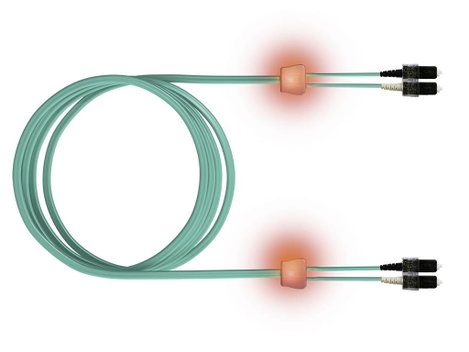 Easylan LSD31100010 Üvegszál LWL Csatlakozókábel 1.00 m Türkiz Multimode OM3 2. kép